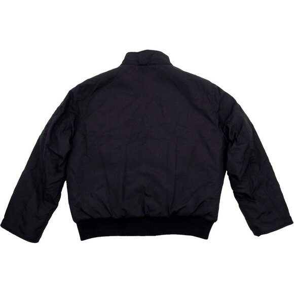 Vtg 90s LL Cool J Bomber Jacket Mens Large Black Quilt Lined Nylon Heavyweight - Picture 2 of 15